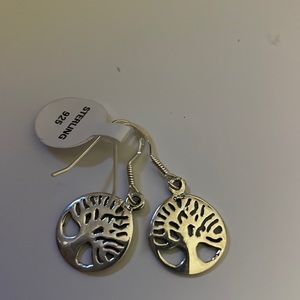 NWT Tree of Life Sterling 925 Silver earrings